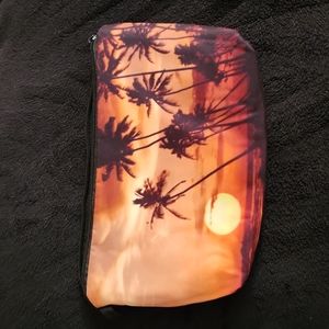 NEW- Cosmetic Bag, Storage Bag - Palm Trees, Sunset